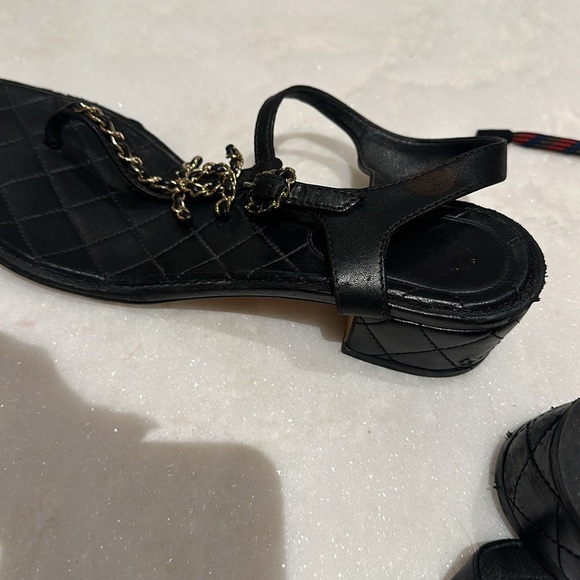 chanel sandals/flip flops with mini heel - Picture 5 of 5
